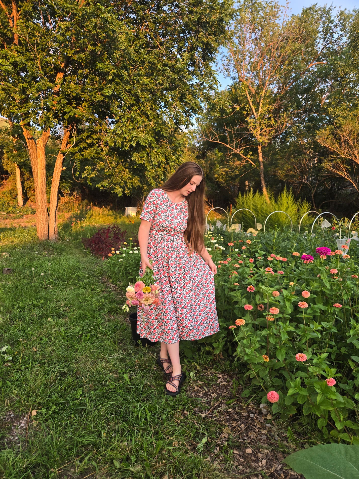 Women’s Shower of Roses Dress (Nursing and Non-Nursing Options)