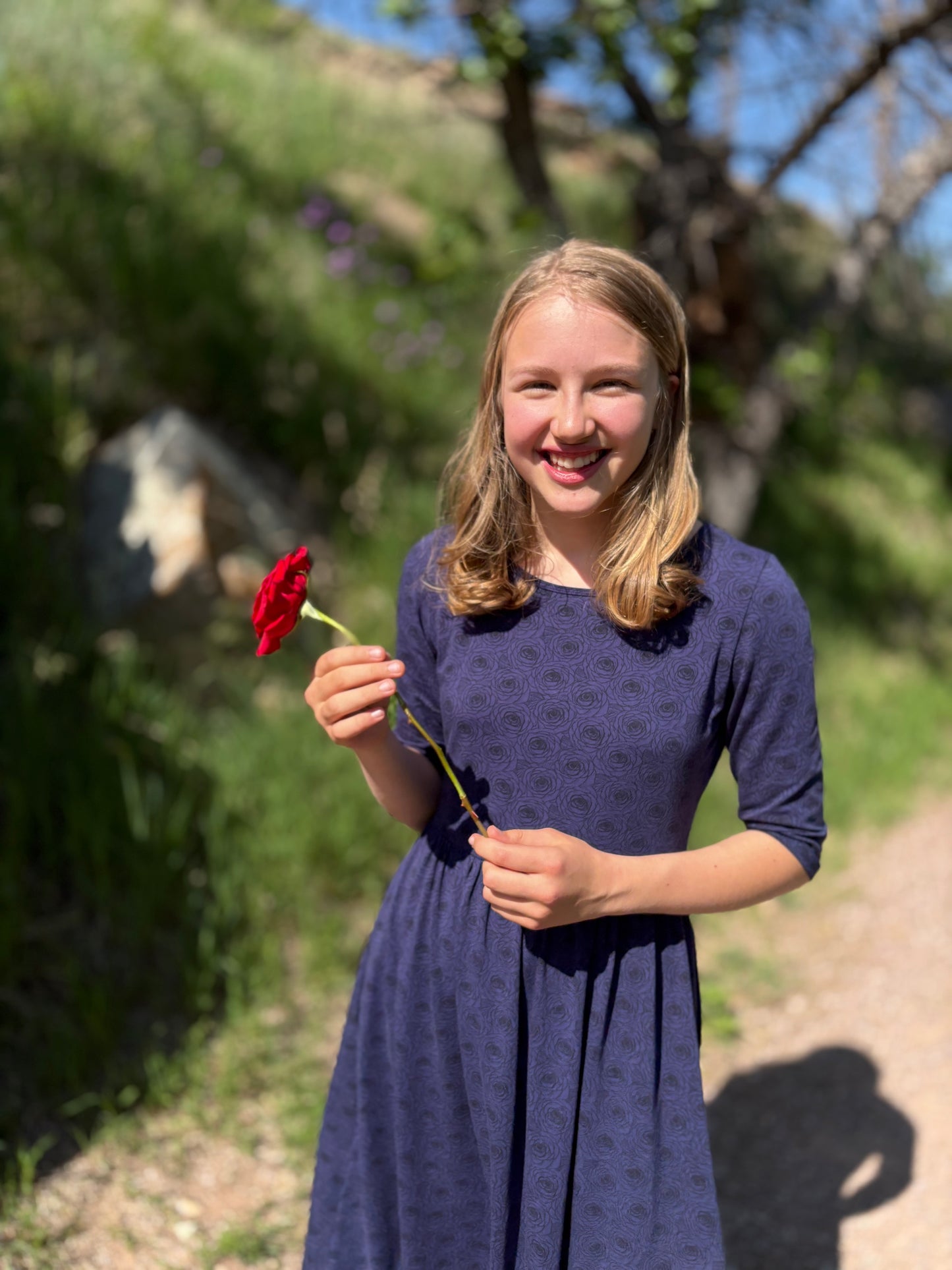 Women's Midnight Rose Dress (Nursing and Non-Nursing Options)