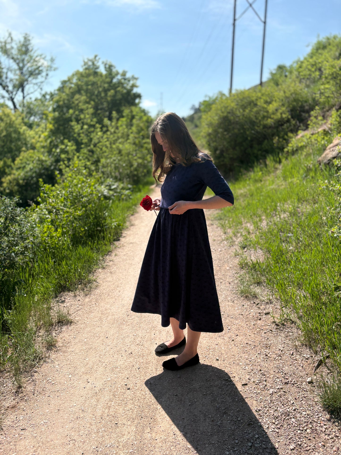 Women's Midnight Rose Dress (Nursing and Non-Nursing Options)