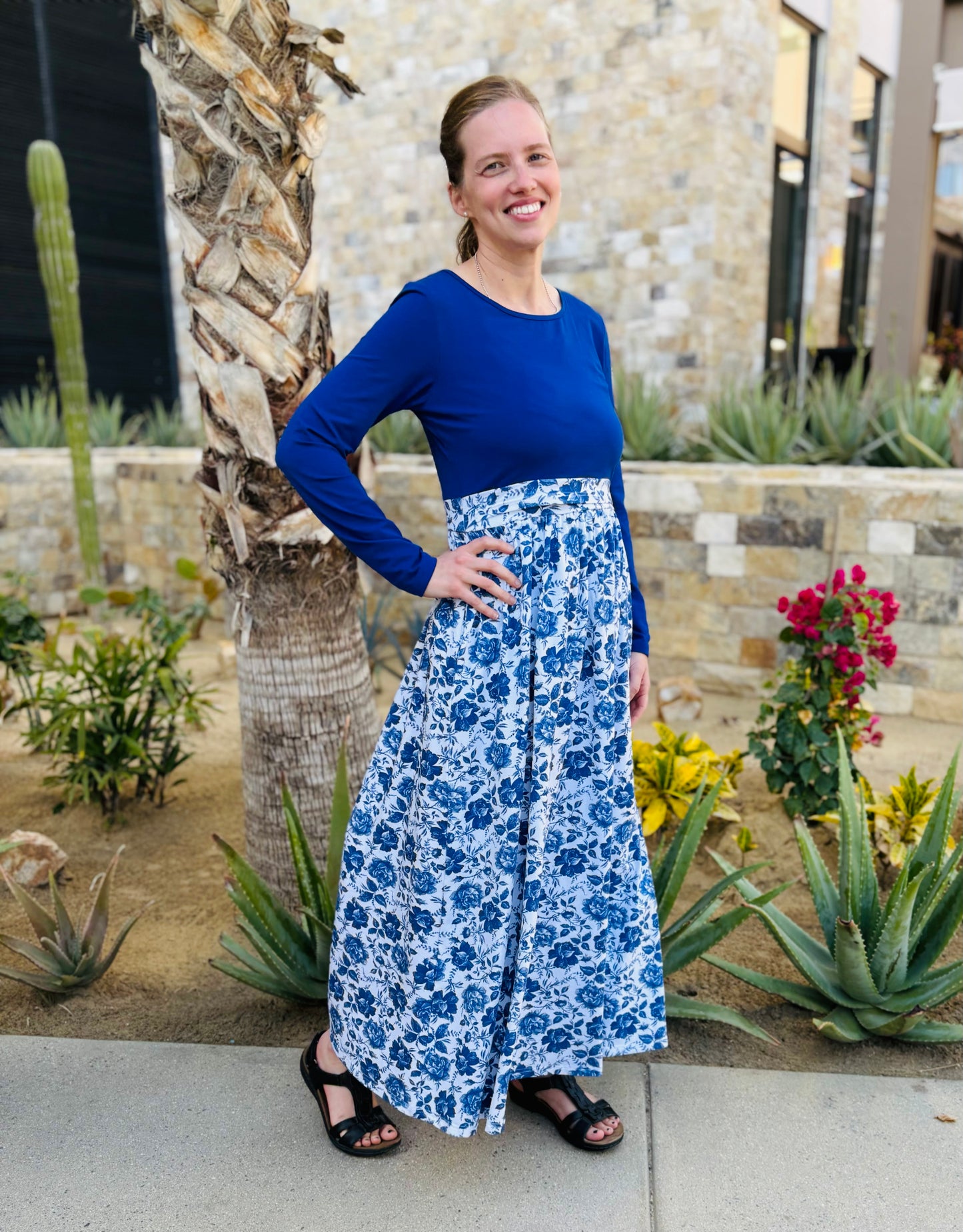Women's Blue Horizon Dress (Nursing and Non-Nursing Options)