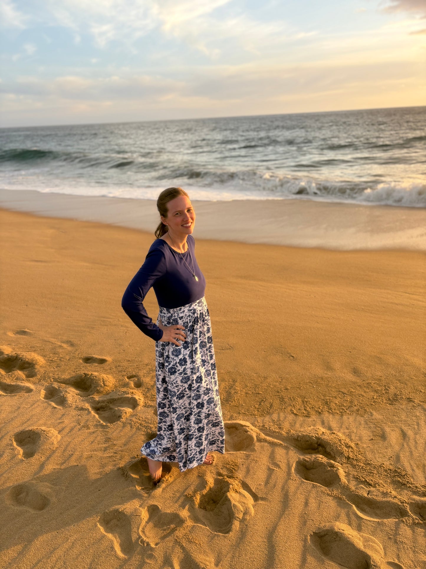 Women's Blue Horizon Dress (Nursing and Non-Nursing Options)