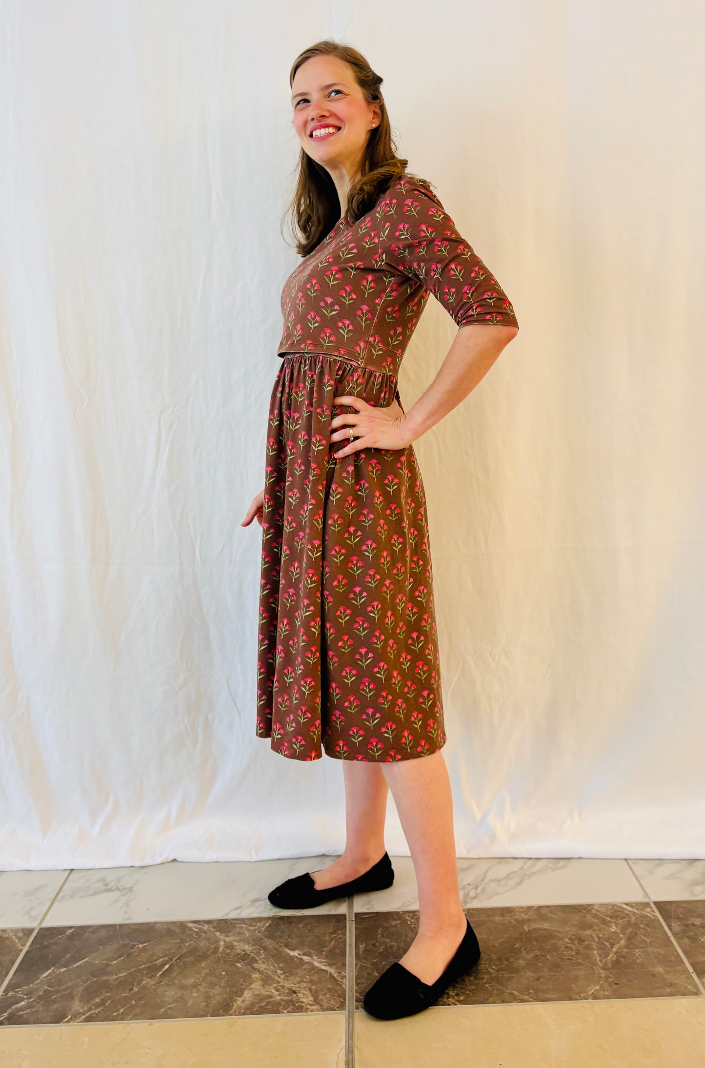 Women's Bloom Through It All Dress (Nursing and Non-Nursing Options)