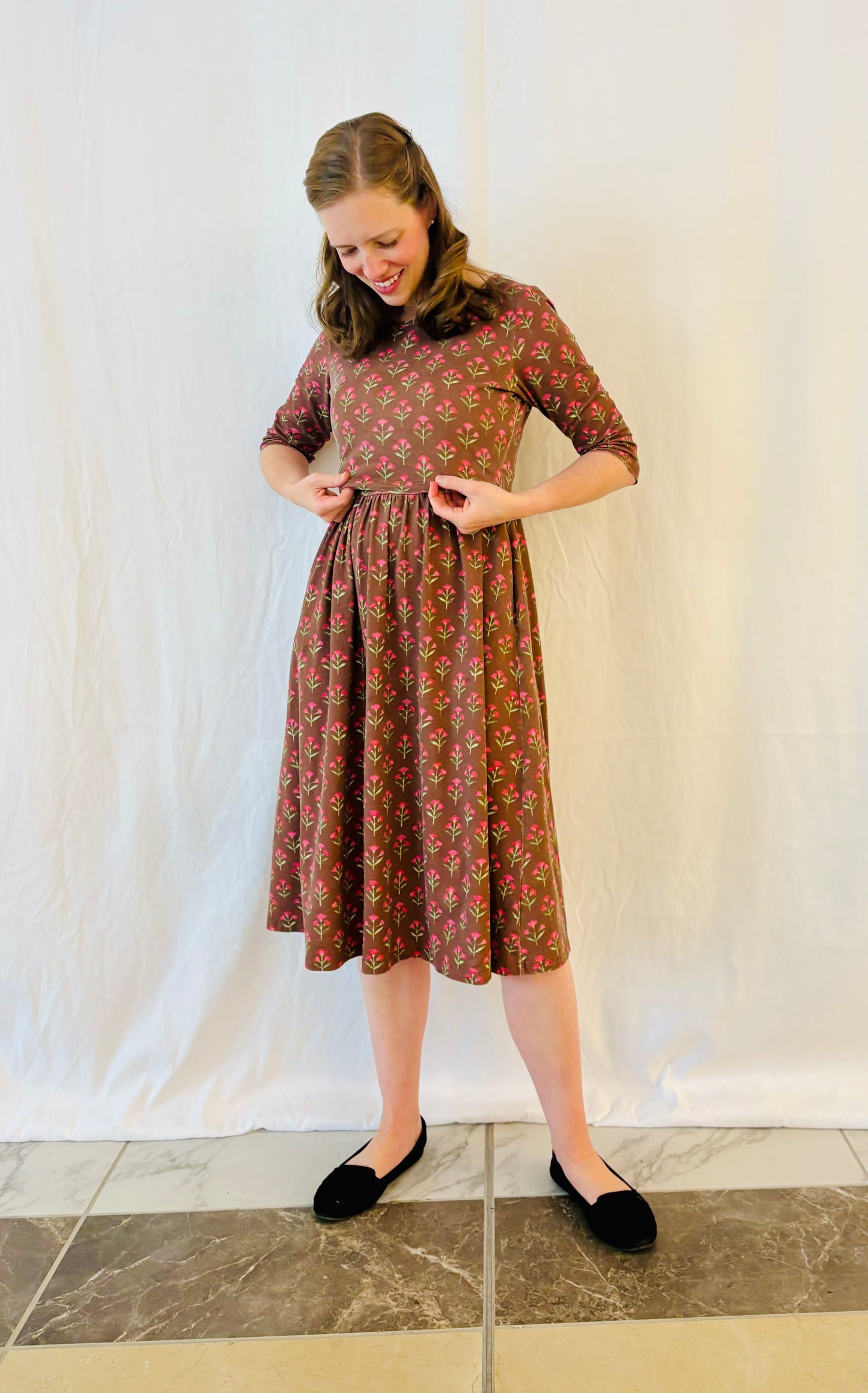 Women's Bloom Through It All Dress (Nursing and Non-Nursing Options)