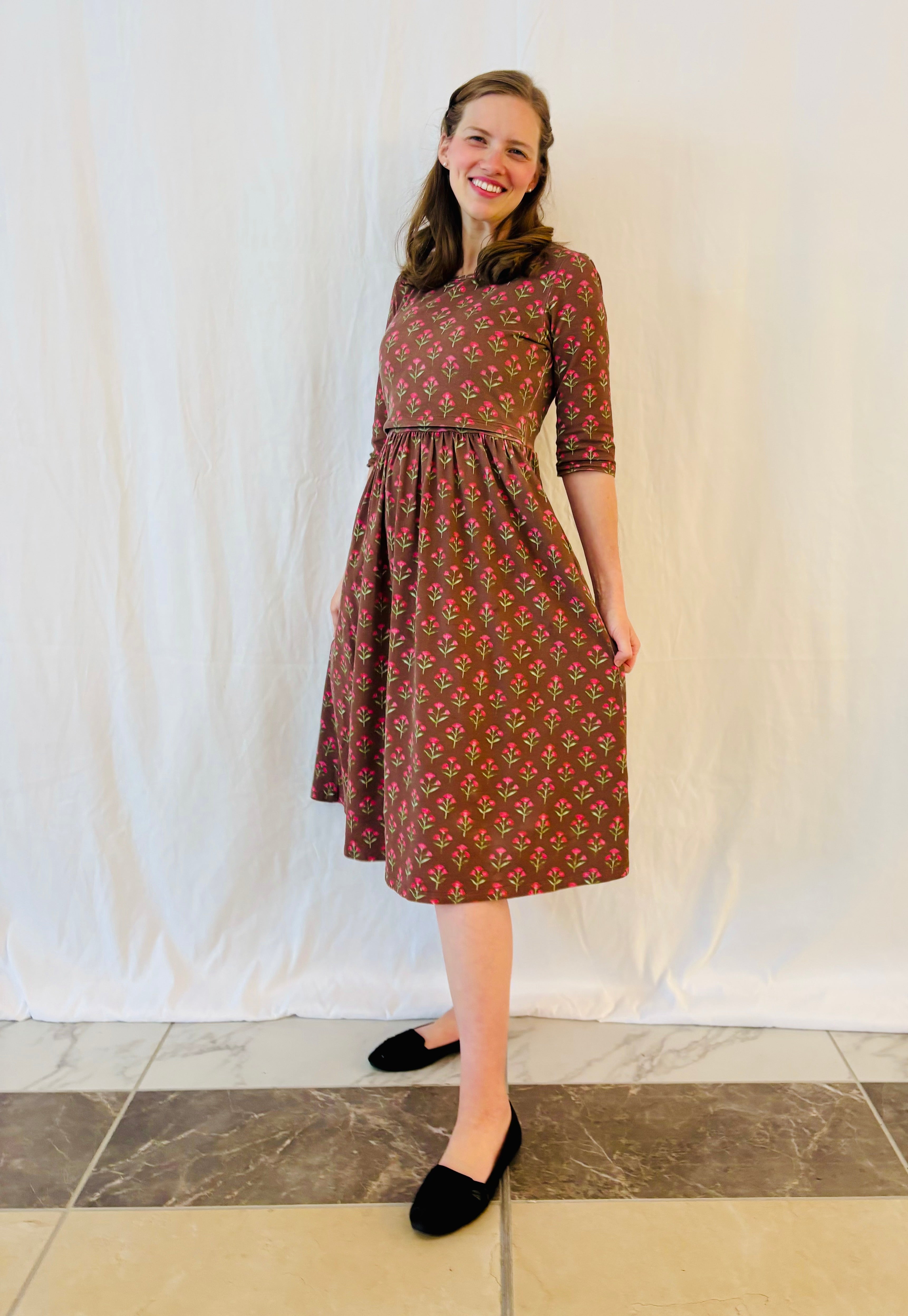 Bloom Through It All Women's Floral Midi Dress – Poppy Joy Dresses
