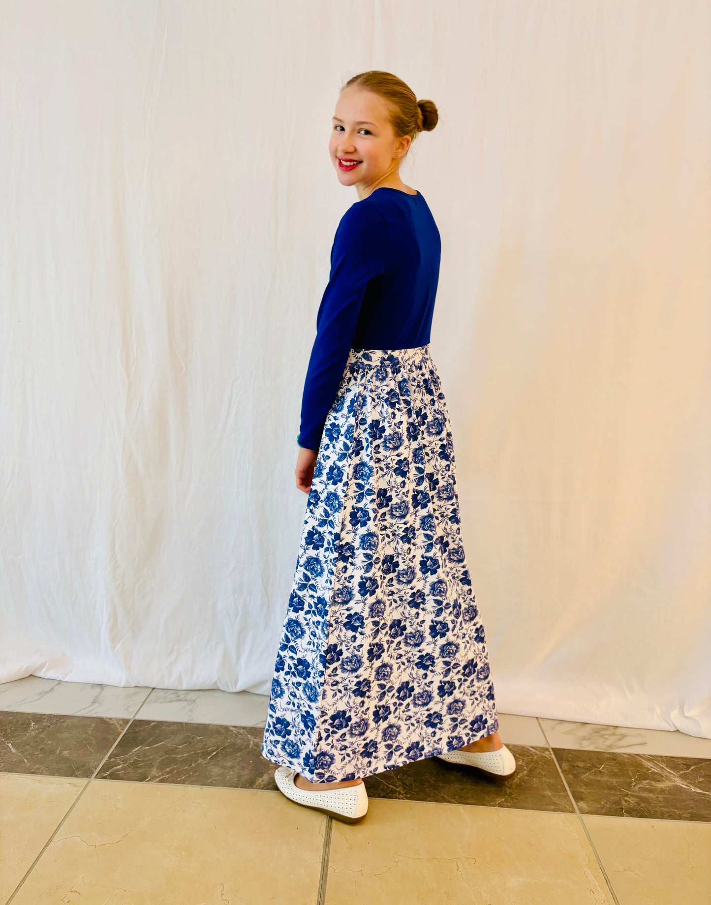 Women's Blue Horizon Dress (Nursing and Non-Nursing Options)