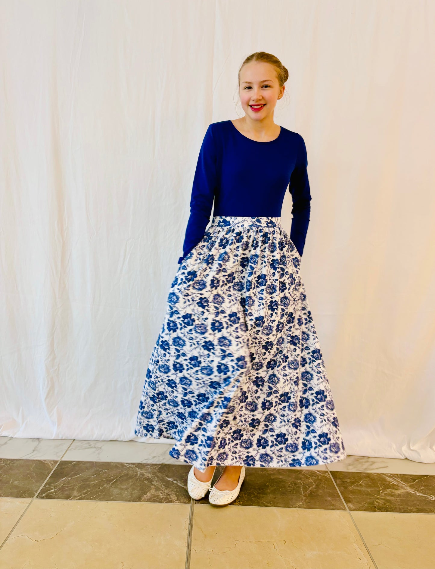 Women's Blue Horizon Dress (Nursing and Non-Nursing Options)