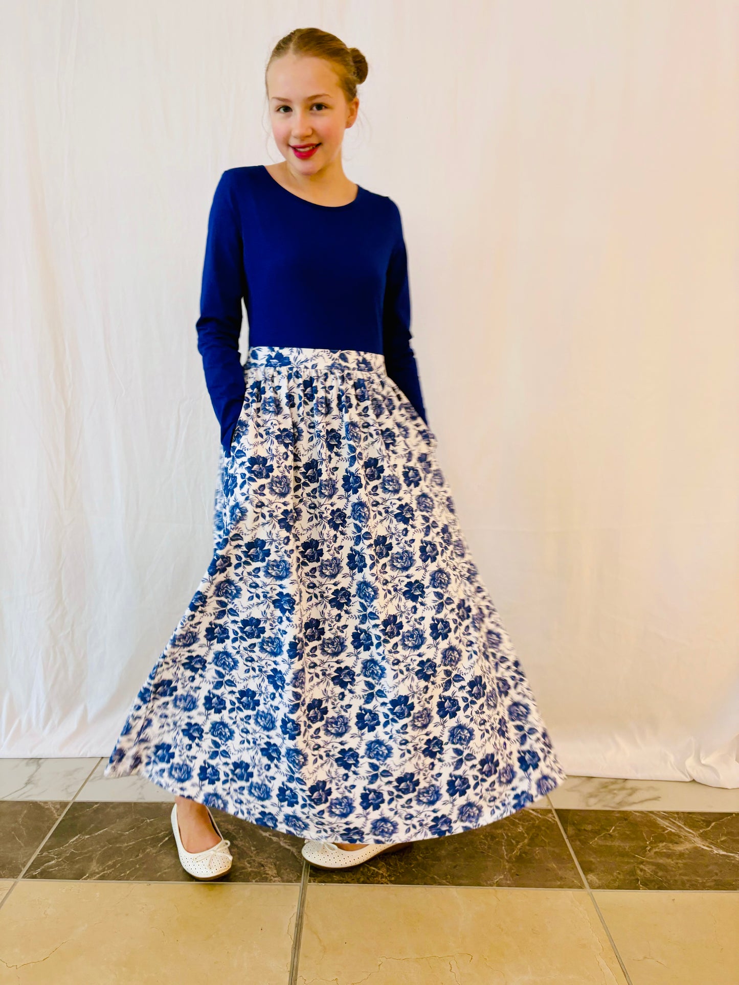 Women's Blue Horizon Dress (Nursing and Non-Nursing Options)