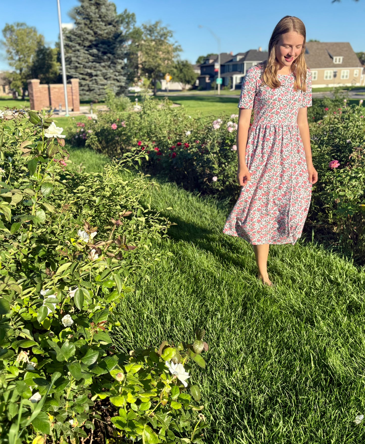 Women’s Shower of Roses Dress (Nursing and Non-Nursing Options)