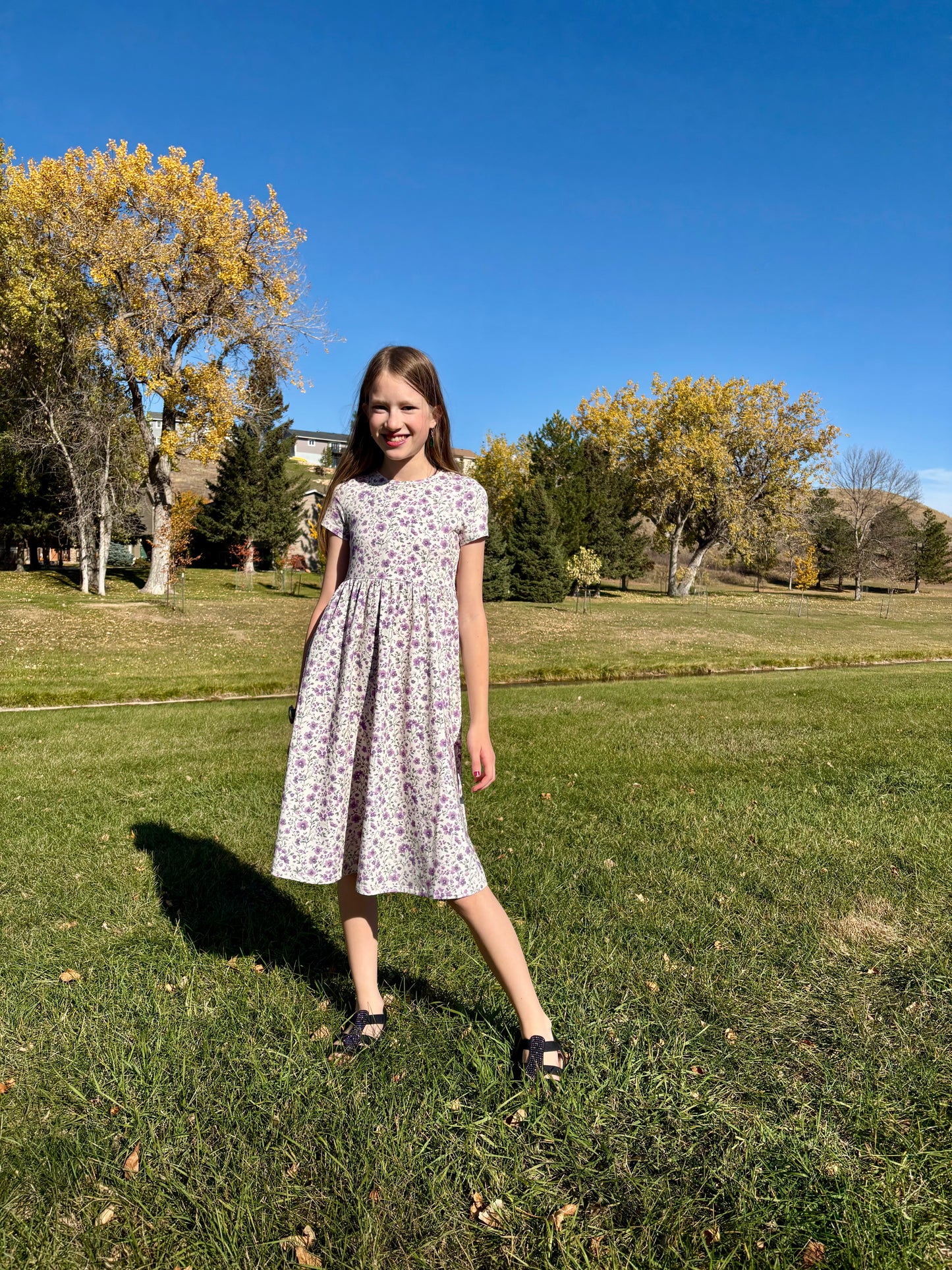 Tween's Pansy Resilience Cotton Twirl Dress