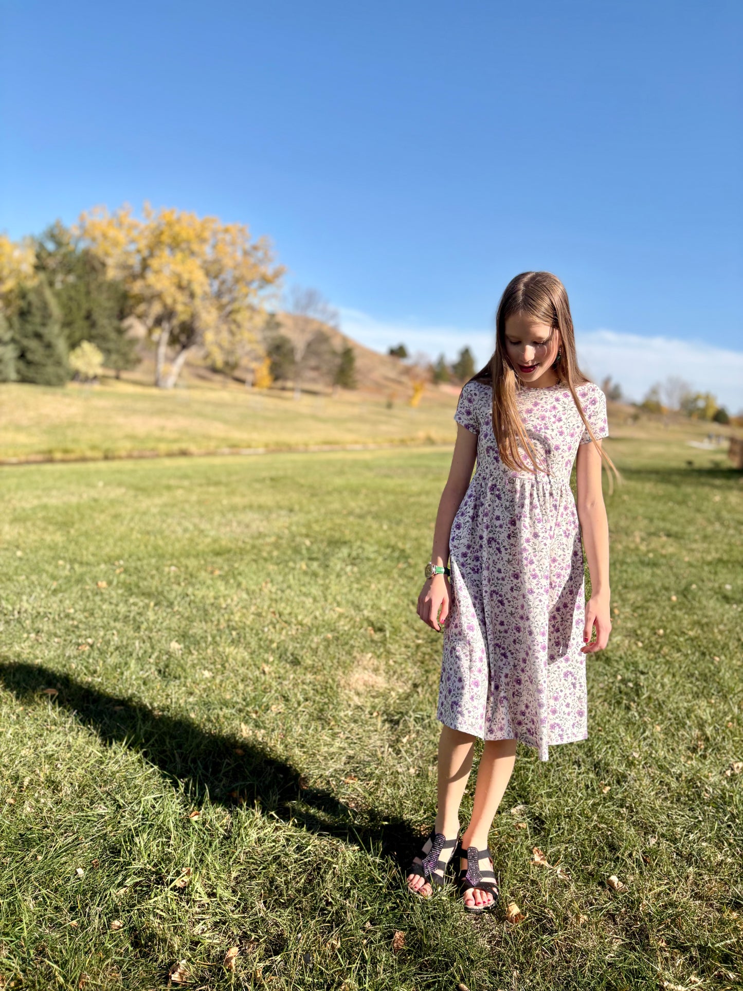 Tween's Pansy Resilience Cotton Twirl Dress