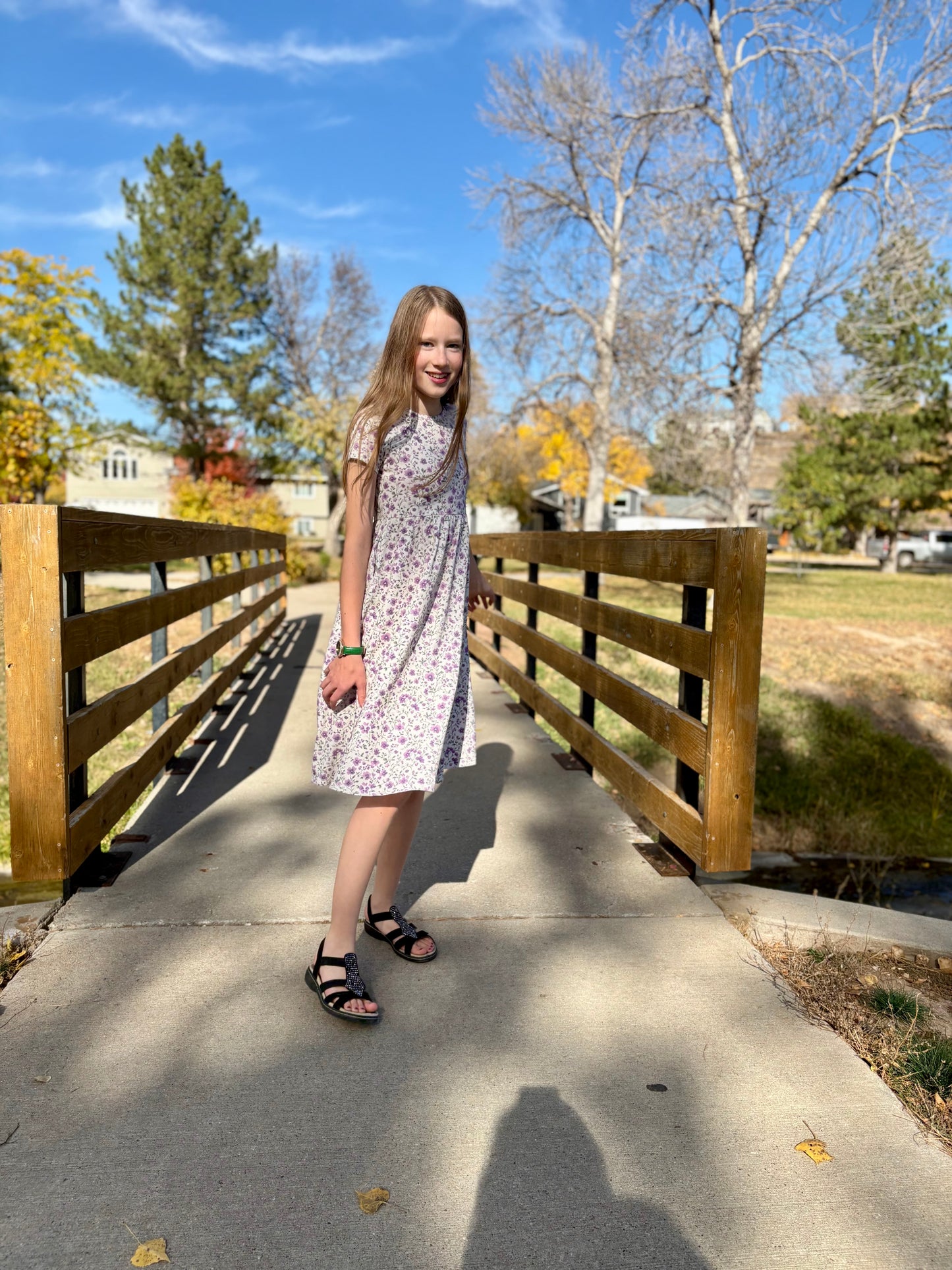 Tween's Pansy Resilience Cotton Twirl Dress