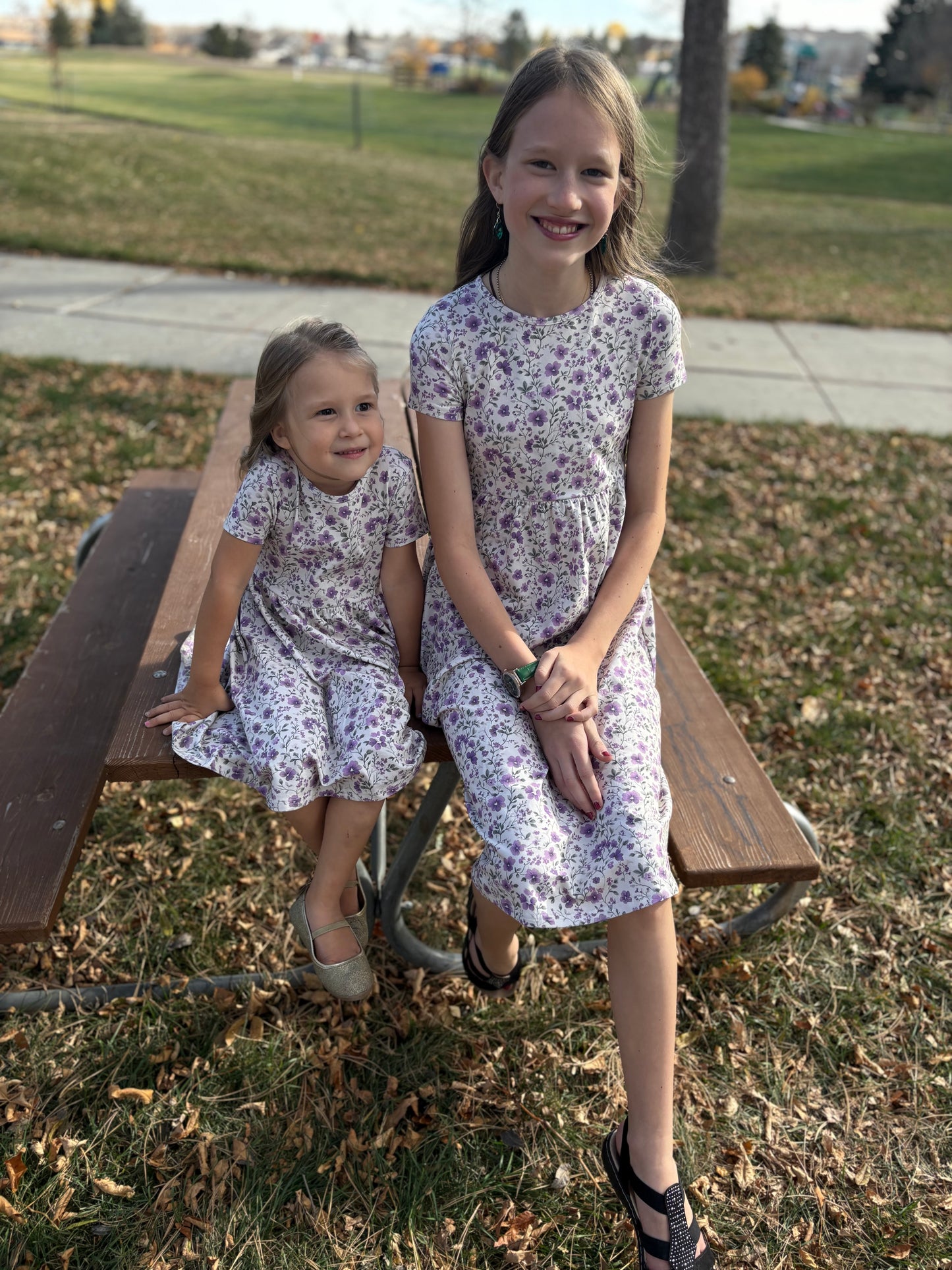 Tween's Pansy Resilience Cotton Twirl Dress