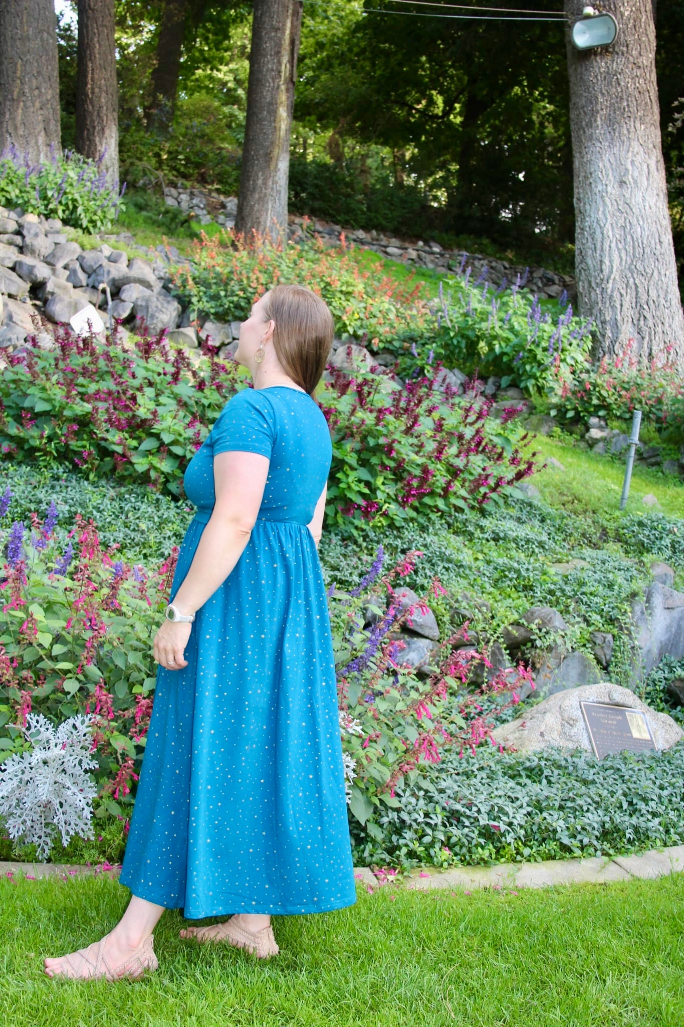 feminine midi dress Whimsical Ways Floral Midi Dress Curves