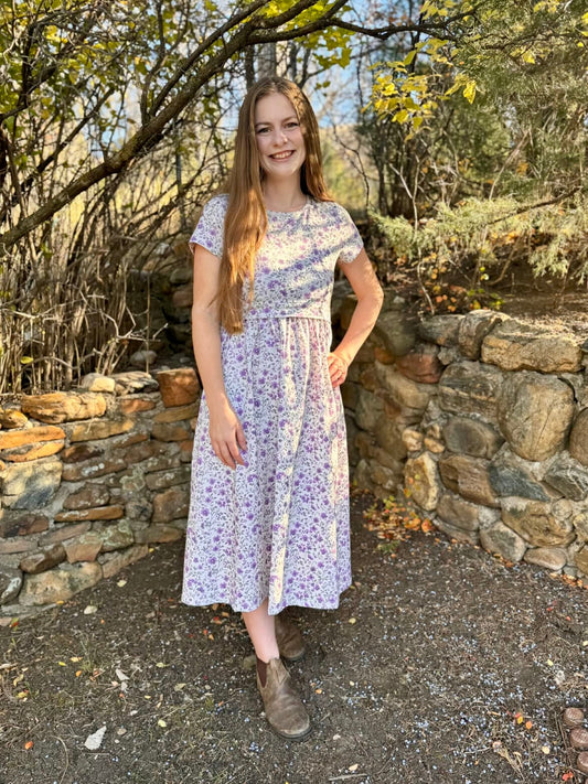 Pansy Resilience Women's Nursing-Friendly Floral Dress