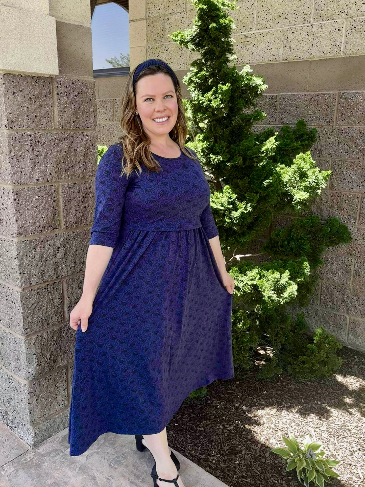 Women's Midnight Rose Dress (Nursing and Non-Nursing Options)